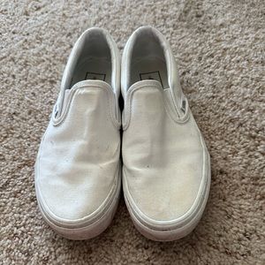 White Slip On Vans